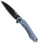 Bestech Knives Wibra Frame Lock Knife Blue Ti (3.5" Black M390)