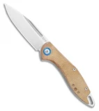 MKM Burnley Fara Slip Joint Folding Knife Natural Micarta (3" Satin) MY01-NC
