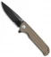 Kizer Justice Liner Lock Flipper Knife Brown G-10 (3.75" Black SW Serr)