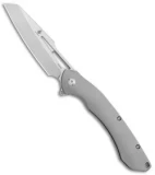 Kizer Raja Frame Lock Knife Titanium (3.74" Stonewash) Ki4537