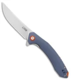 CJRB Cutlery Gobi Liner Lock Knife Blue Gray G-10 (3.5" Stonewash)