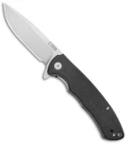 CJRB Cutlery Taiga Liner Lock Knife Black G-10  (3.75" D2 Stonewash) J1903-BKF