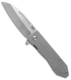 Vargo Knives Sobata 398 Frame Lock Knife Titanium (3" Satin Sintered Ti)