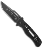 TOPS Knives/Fox Knives Thunder Hawk DP Frame Lock Knife Black G-10 (3.8" Black)