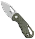 MKM Voxnaes Isonzo Clip Point Liner Lock Knife Green FRN (2.25" Stonewash)
