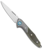 MKM Burnley Cellina Slip Joint Knife Canvas Micarta /Ti Bolster (2.75" Satin)