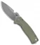 DPx Gear HEST/F Urban Frame Lock Knife OD Green Titanium (2.9" Gray)