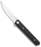 Boker Plus Mini Kwaiken Flipper Folding Knife Carbon Fiber (3.13" Satin D2)