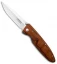 Mcusta Classic Wave Liner Lock Knife Iron Wood (3.5" Satin) MC-0018V