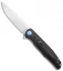 Bestech Knives Ascot Liner Lock Flipper Knife Black CF/G-10 (3.88" Satin)