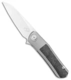 Liong Mah Design Hawk Flipper Frame Lock Knife Titanium/CF (3.25" Satin)