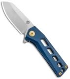 StatGear Slinger EDC Frame Lock Flipper Knife Blue (2.1" Stonewash)