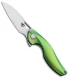 Bestech Knives Isham Reticulan Frame Lock Knife Green Ti (2" Satin) BT1810C