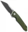 Bestech Knives Barracuda Liner Lock Knife Green G-10 (3.5" Black SW) BG15B-2
