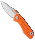 Real Steel Precision Frame Lock Folding Knife Orange (2.88" Stonewash) RS5122