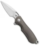 Bestech Knives Parrot Frame Lock Flipper Bronze Ti (2.4" Bead Blast) BT1807B