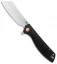 Artisan Cutlery Tomahawk Liner Lock Knife Smooth Black G-10 (3.8" Stonewash)