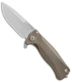 LionSteel SR-22 Flipper Integral Frame Lock Knife Bronze Titanium (3.125" Satin)