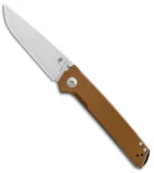 Kizer Vanguard Series Domin Liner Lock Knife Brown G-10 (3.5" Stonewash) V4516A4