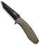 V Nives SFL Tanto Frame Lock Knife Tan G-10 (3.5" Black)