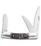 Browning Triple Edge Traditional Pocket Knife 3.75" Brown Jigged Bone