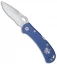 Buck SpitFire BSA Lockback Knife Blue (3.25" Satin Serr)