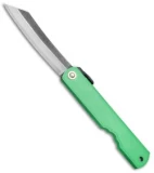 Nagao Higonokami No. 6 Friction Folder Lime Green Iron (2.8" Satin)