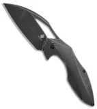 Kizer Isham Megatherium Flipper Knife Titanium (3.6" Black SW) Ki4502A2
