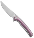 WE Knife Co. 704A Liner Lock Knife Purple Ti (3.6" Hand Rubbed)