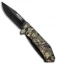 Bear Edge Double Gut Liner Lock Folding Knife Mossy Oak Camo (3.1" Black) 61519