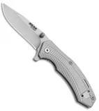 Bear Edge Small Aluminum Sideliner Liner Lock Knife Gray (2.5" Gray) 61109