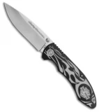 Tec-X Harley-Davidson TF-1 Linerlock Knife Black/Gray TPE (3.5" Satin) 52116