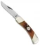 Bear & Son Med Lockback Knife Red Stag Bone (2.75" Satin) CRSB05