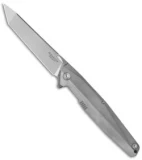 Rike Knife 1507T Tanto Kwaiken Flipper Tumbled Titanium (3.75" Stonewash)