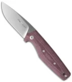 Viper Knives DAN 1 Drop Point Knife Burgundy Micarta (2.9" Satin) V5928CBR