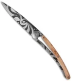 Deejo Maori Tattoo 37g Ultra-Light Knife Juniper Wood (3.75" Matte)