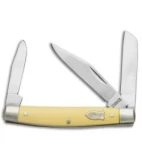 Schrade Old Timer Middleman Knife 3.25" Yellow Delrin 34OTY