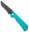 Toor Knives Chasm Frame Lock Knife Teal Titanium (3" Black Recurve)