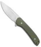 DROP + Ferrum Forge Gent Frame Lock Knife Green G-10 (3" Satin)