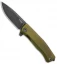 LionSteel Myto Frame Lock Knife M390 Steel Green Aluminum (3.3" Black SW)