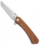 Revo Warden 2 Tanto Liner Lock Flipper Knife Tan G-10 (3.25" Stonewash)