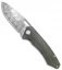 PMP Knives Spartan Liner Lock Knife Green Micarta (3.3" Damascus)