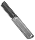 D Rocket Designs EDC Liner Lock Knife Gray Carbon Fiber (3.25" Gray)