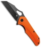 Bestech Knives Operator Liner Lock Knife Orange G-10 (3.4" Black Stonewash)
