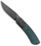 Kansept Knives Reverie Frame Lock Knife Green G-10/Black Ti (3" Black SW S35VN)