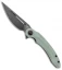Bestech Knives Irida Liner Lock Knife Natural Jade G-10 (3.75" Black Stonewash)