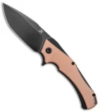 Kansept Knives Willumsen Hellx Liner Lock Knife Copper (3.62" Black SW D2)