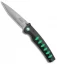 Mcusta Katana Manual Folder Knife Black w/Green Accents (3.4" Satin)