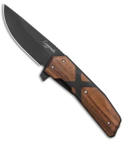 WOOX Leggenda Liner Lock Knife Carbon Fiber/Walnut Wood (3.5" Black)