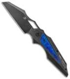 Kansept Knives Genesis Frame Lock Knife Black Titanium/Timascus (3.5" Black SW)